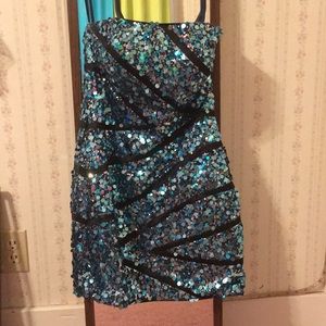 Beautiful blue sequin dress